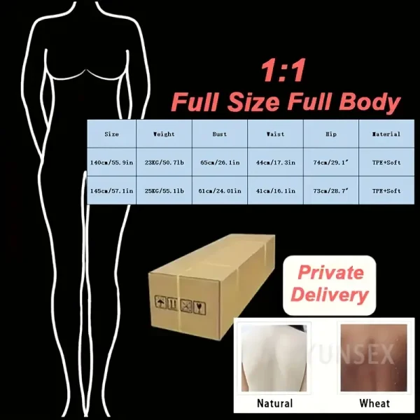 1pc Premium Love Doll | Realistic 142cm TPE Sex Doll