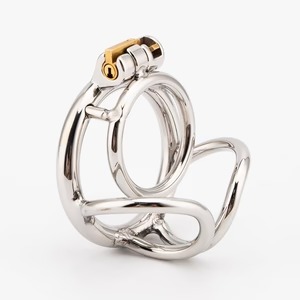 Chastity Training Ring with Balls Support – Premium Locking Double Cock Ring for Extended Pleasure