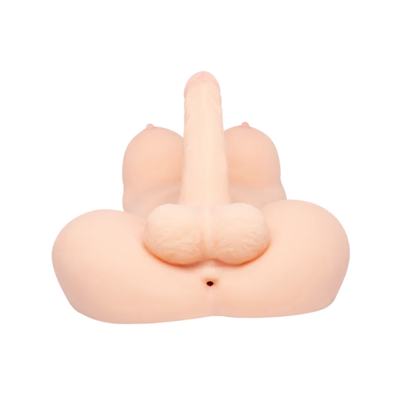 Torso Trans Deluxe Flesh - Ultra-Realistic Silicone Pleasure Torso with Triple Penetration