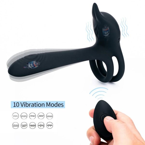 Vibrating Dual Cock Ring & G-Spot Massager – Luxury 10-Speed Couples' Toy