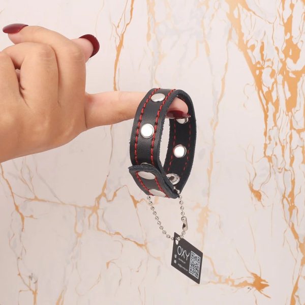 Leather Collar Adjustable Penis Ring – Luxury Leather Cock Ring for Custom Fit & Enhanced Pleasure
