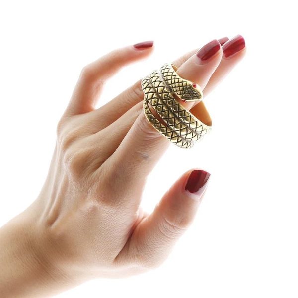 24K Cobra Glans Ring - Luxury Gold Snake Pleasure Jewelry
