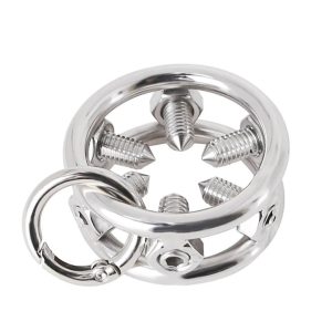 Dominus Spike Ring – Premium Steel Pleasure Collar with Leash