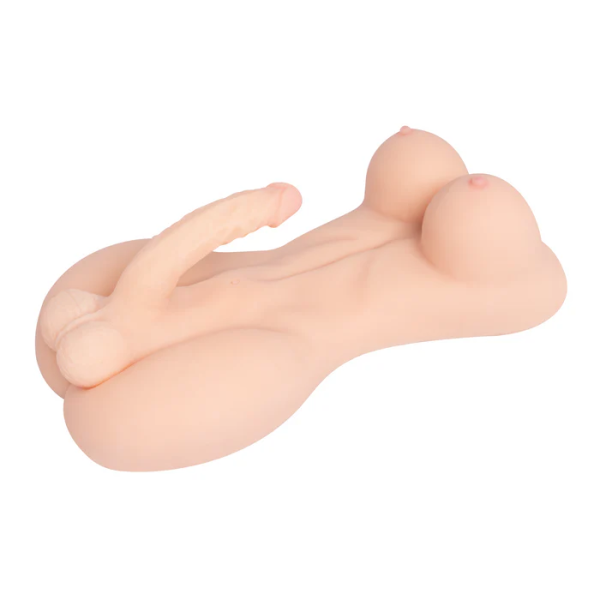 Torso Trans Deluxe Flesh - Ultra-Realistic Silicone Pleasure Torso with Triple Penetration