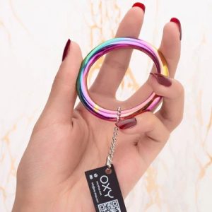 Luxury Ergonomic Cock Ring – Gold/Rainbow/Steel