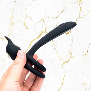 Vibrating Dual Cock Ring & G-Spot Massager – Luxury 10-Speed Couples' Toy