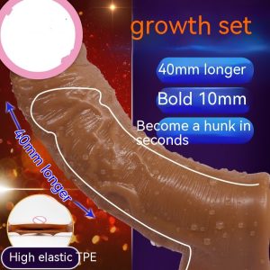 High Elastic TPE Flesh Color Men's Exotic Condom Supplies Toys