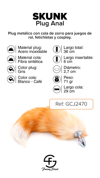 Luxury Skunk Tail Plug – Premium Roleplay Accessory for Fetish & Cosplay