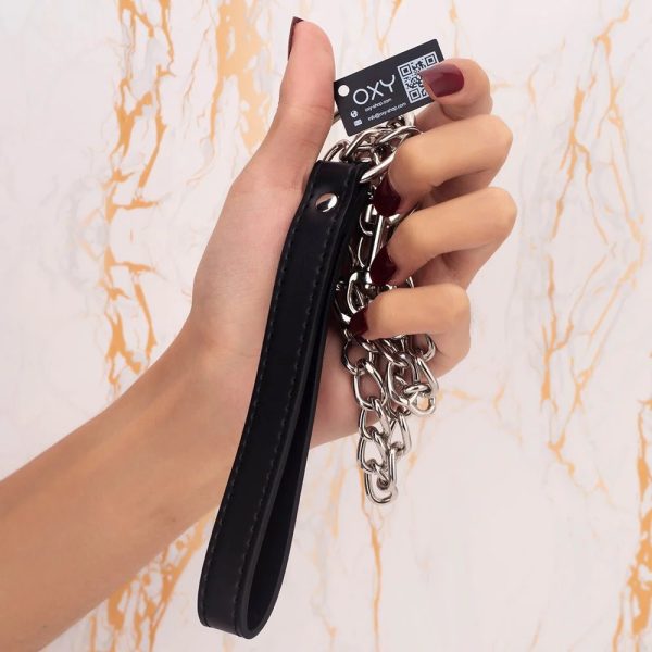 Dominance Redefined: Premium Metal Leash for Chastity Play - Heavy-Duty HTV4 & BDSM Accessory
