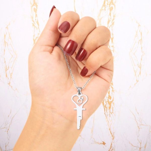 Chastity Key Necklace - Luxe 'Key to Submission' Jewelry for Power Exchange