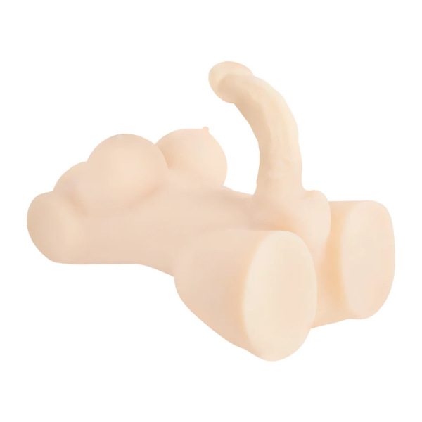Realistic Male Torso Sex Doll - Dual Orifice Silicone Toy with Flexible Penis