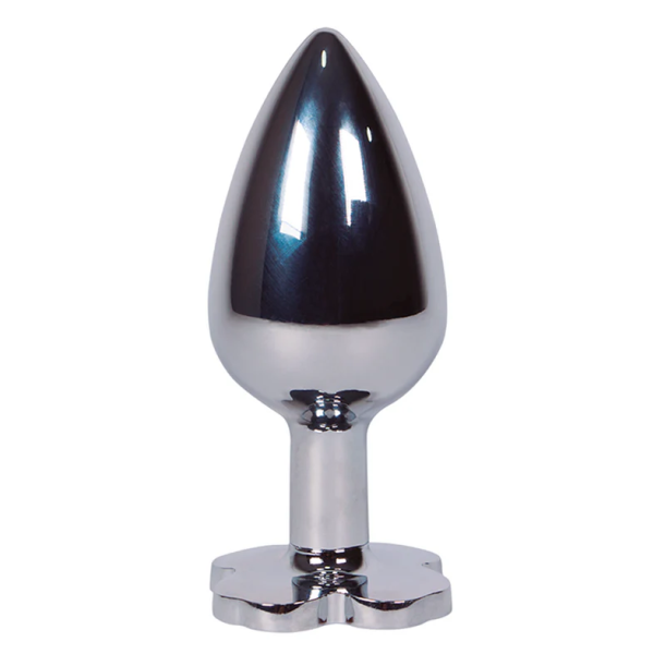 Luxe Clover Gem Plug – Weighted Stainless Steel with Dazzling Red Hearts