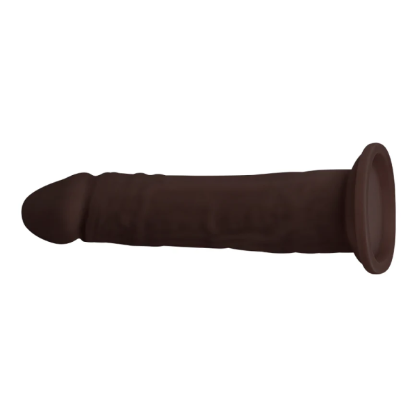 Realistic Black Dildo - 19cm Veined Silicone with Suction Cup