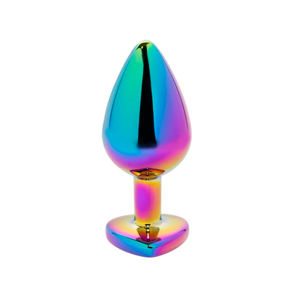 Rainbow Holographic Plug - Dazzling Jewel Anal Accent (Small)
