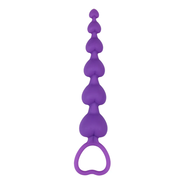 Heart Booty Beads - Playful Silicone Anal Strand