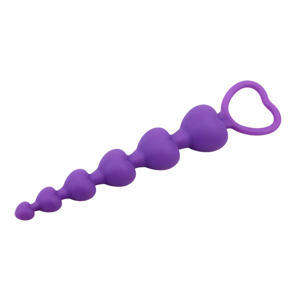 Heart Booty Beads - Playful Silicone Anal Strand