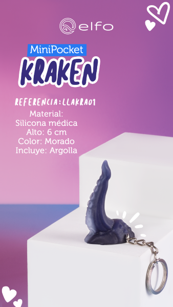 Elf MiniPocket Kraken Keychain - Fantasy-Inspired Discreet Pleasure for Playful Adventures
