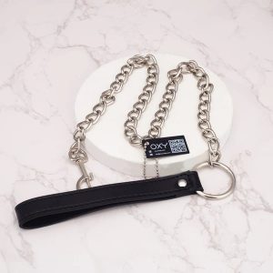 Dominance Redefined: Premium Metal Leash for Chastity Play - Heavy-Duty HTV4 & BDSM Accessory