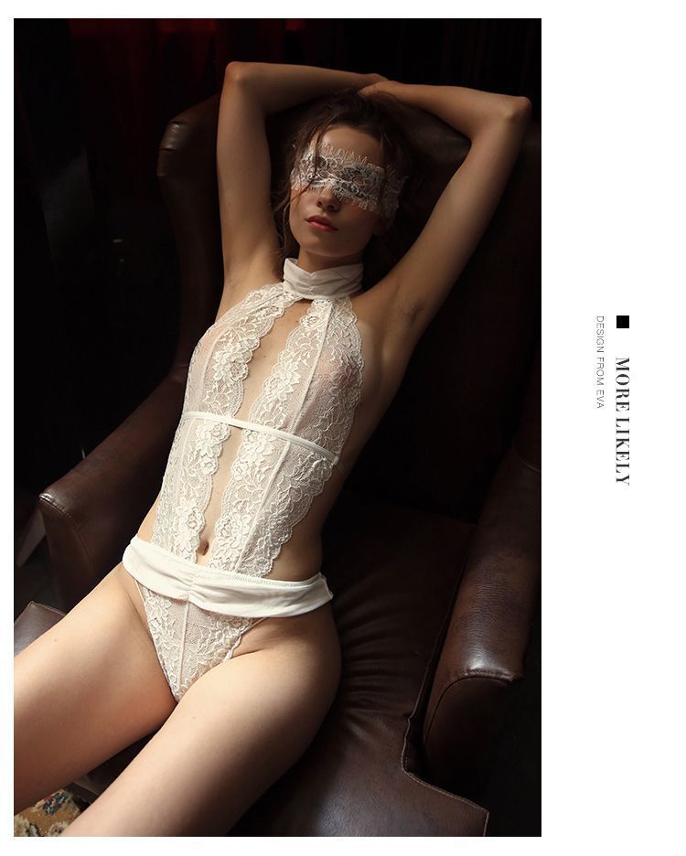 European And American Sexy Halter Halter Lace One-Piece Hollow Temptation Sexy Pajamas